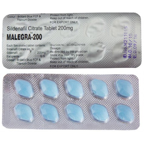 Sildenafil (MALEGRA) 200 mg Tablet