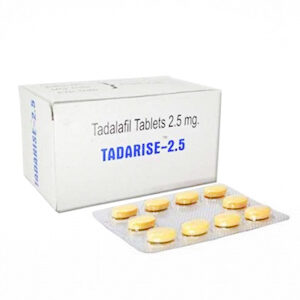 Tadalafil ( TADARISE) 2.5mg tabs is a treatment for men having erectile dysfunction and people with pulmonary hypertension. It is a phosphodiesterase-5 (PDE5) inhibitor and vasodilator. It enhances penile erection in men who may have impotence. Tadarise is a drug containing 2.5mg of the active ingredient Tadalafil.