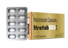Itraconazole 200 mg Capsules (Itrotab Gold 200) - 10 Capsules