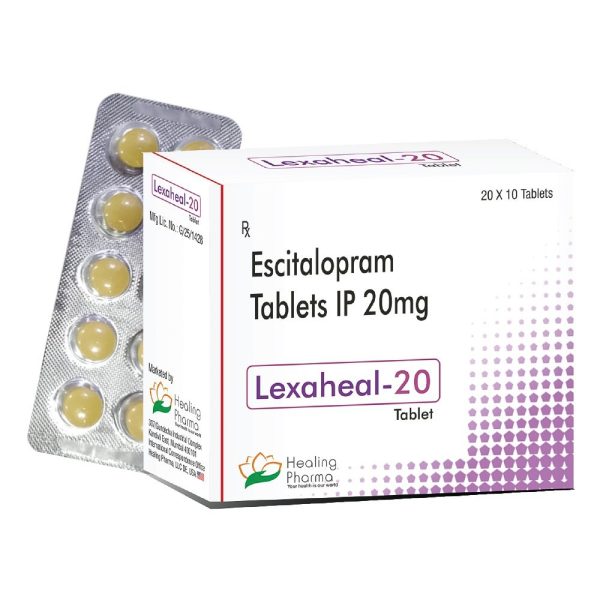 Lexaheal 20 mg Escitalopram 10 tablets