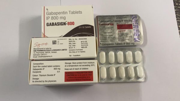 Gabasign 800 mg  Gabapentin 10 pill
